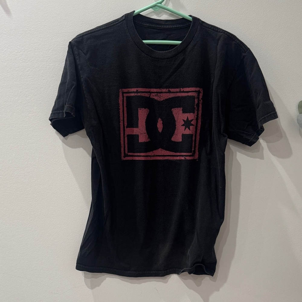 DC Black Tee with Red Emblem